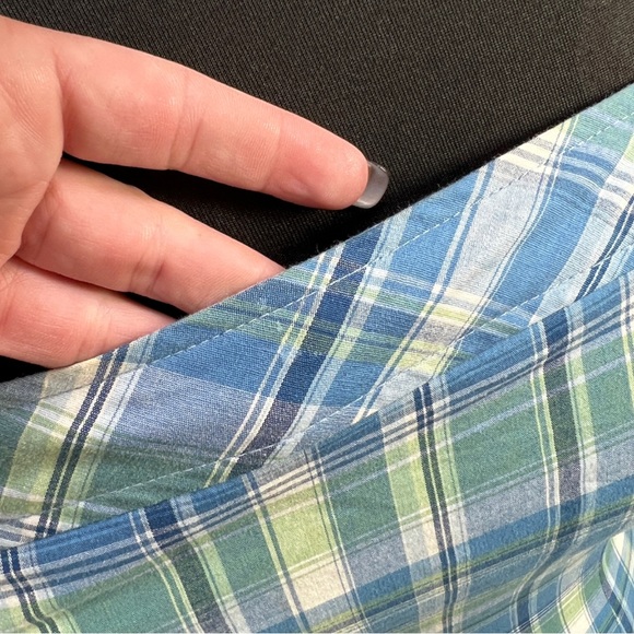 VTG 90's/Y2k Blue Green White Plaid A. BYER California Halter Dress VTG Sz  13 - Picture 12 of 12